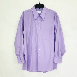 Van Heusen Men's Lavender Long Sleeve Button-Up Dress Shirt